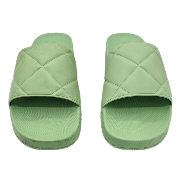 Bottega Veneta Womens Chunky Pool Sandals Rubber Quilted...